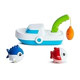 Munchkin Deep Sea Fishing Bath Toy | Kids Bath Toy with Magnetic Fish, Fishing Rod and Boat | Baby Bath Toys for Children and Toddlers | Baby Essentials