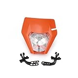 MKBHD Fit For KTM EXC XCF SX SXF XC XCF SMR CR YZF DRZ Supermoto 125 150 250 350 450 530 Motorcycle S2 Head Light Headlight Headlamp Lamp(Orange)
