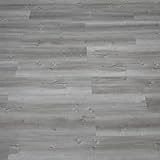 NUFLR Floor Tiles Self Adhesive Vinyl Flooring Grey Wood Effect Peel and Stick Floor Tile Vinyl Flooring Roll for Kitchen Living Room and Bathroom Planks 15X90cm 10pcs (1.35m²)