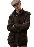 Sherwood Forest Women's Balmoral Jacket Hunting, Moss Olive/Dark Brown, 8