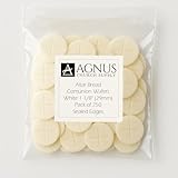 Altar Bread – White 1 1/8'' Communion Wafers, Pack of 250 | Premium People's Bread for Church Services, Eucharist, and Communion Hosts