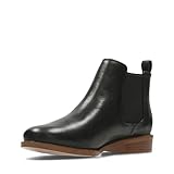 Clarks Women's Taylor Shine Chelsea Boots, Black Black Leather, 5 UK
