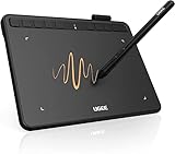 UGEE Drawing Tablet S640 Digital Graphics Pad with Battery-Free Stylus Tilt Function 8192 Pressure Sensitivity 10 Express Keys Pen Tablet for Beginner Support Windows Mac Linux Android