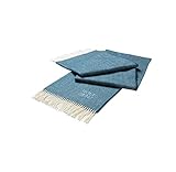 Rolf Benz 962-10-93 Plaid 50% Wool 50% Polyacrylic Light Blue 200 x 240 cm