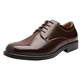 Bruno Marc Men's Classic Formal Dress Shoes Derbys Downing-02 Dark Brown Size 11 US/ 10 UK
