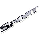 Trading® 3D Silver SPORT Emblem Metal Car Decal Sticker Auto Motorcycle Badge Vehicle Decoration