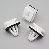 VVO Fasteners- White Plastic Side Skirt, Sill Moulding Cover Trim Clips for Honda Civic, CR-V, Jazz, HR-V, (Pack of 10)