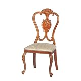Dolls House Side Chair Victorian Balloon Back Walnut JBM Dining Room Furniture