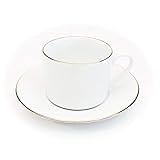 Royal Worcester Classic Gold Tea Cup & Round Saucer (Set of 4)