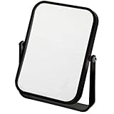 Fancy metal goods free standing black bathroom mirror, makeup mirror adjustable stand 3x magnification