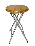HOMION Round Compact Folding Stool for Home Office Small Junior 45cm Breakfast Children Kids stool School Library office Use Lightweight Foldable Stool Free Standing (Walnut)