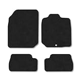 Car Mats Compatible with Nissan Micra (2003-2008) Black Carpet Tailored Fit Car Floor Mats Set Accessory Custom Fit Water-Resistant Anti Slip Backing All Weather Full Coverage With Clips Hand-Finished