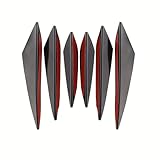 6pcs Front Bumper Spoiler,Compatible with Renault Clio 2 3 4 5 mk3 mk4 Megane 2 3 4 CC,Auto Parts,Black