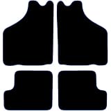 Carsio Carpet Car Mats For Classic Mini 1959-2000 Tailored Fit Floor Mat Set Complete Accessory Black Custom Fitted - All Weather, Anti-Slip Backing & Blue Trim