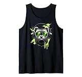 Radioactive Ferret Sunglasses Headphones Ferrets Tank Top