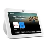 Echo Show 8 (3rd Generation, 2023 release) | HD smart touchscreen with spatial audio, smart home hub and Alexa | Glacier White