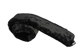 Rhinegold Fluffy Girth Sleeve for Horses - Black - Luxury Fur Fabric Horse Girth Sleeve with Non-Slip Lining. Luxury Equestrian Horse Accessories & Horse Equipment