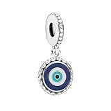 PANDORA Moments Evil Eye 792015C00_E052 Charm Pendant Made of Sterling Silver, Compatible Moments Bracelets, one size, Sterling Silver, No Gemstone