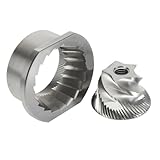 TASP Stainless Steel Conical Grinder Burr Set 48mm Coffee Grinder Spare Parts Compatible for Jura Saeco Magic Royal Strato Bosch AEG
