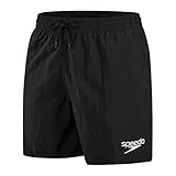 Speedo Men's 16" Watershort Swimming Trunks| Quick Dry | Comfortable Fit | Classic Style | Drawstring Waist, Black, L