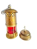 Handmade 6”Engraved Brass Mini Oil lamp, Miner Oil lamp,Brass lamp,Brass Oil lamp Vintage Antique Minor Lamp