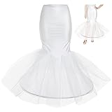VALICLUD Slip Skirt Pettipants Wedding Dress Hoop Fashion White Underskirt Fishtail Lady Waist Bag Hip Underskirt Bride Wedding Dress Petticoat Hoop Skirt Mermaid Tail（95CM）