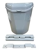 Liberty Leisure 6L Grey Plastic Compact Caravan Door Pillar Bin with Brackets - Ideal for Kitchen, Bathroom, or Recycling, Easy to Install and Clean