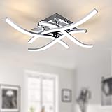 TYCOLIT LED Ceiling Light, Elegant Curved Design Ceiling Lights, 4 Built-in LED Boards, 24W 2400 Lumen, Cold Light 6500K, Modern Ceiling Fixture for Living Rooms, Bedrooms and Corridor