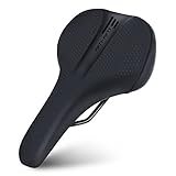 FIFTY-FIFTY Mountain Bike Saddle, Comfortable Memory Foam Bicycle Seat, Soft Waterproof Bicycle Seat for Men and Women, Compatible with MTB, Road Bike, E-MTB
