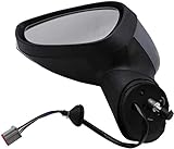 1 PC Electric Door Wing Mirror Primed Mirror Cover Left Passenger Side Heated Mirror Glass Compatible with Ford Fiesta Mk7 2008-2012