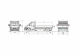 A4 Photo Blueprint Fiat Ducato Dropside Truck 2007