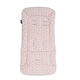 hauck Padded Pushchair Liner, Flowers Rose - Universal Fit for Most Pushchairs, Strollers & Bike Trailers, Breathable & Soft Cotton, Machine Washable