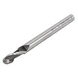 Sourcingmap 8mm Cutting Dia Helical Groove 2 Flutes HSS-AL Ball Nose End Mill Cutter