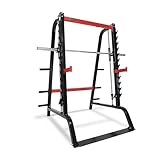 BodyMax 680C Linear Smith Machine, Black/Red, 200kg Weight Capacity, 158x199x209 cm
