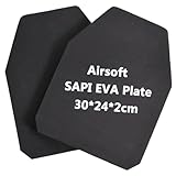 Airsoft EVA Foam Protective Plate 2Pcs, EVA Foam Simulated Sapi Board Tactical Vest Front Rear Shock Absorbing Plates for Airsoft Carrier Paintball Military Games