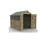 Forest Garden 4LIFE Apex Shed 6x8 - Double Door - 4 Window