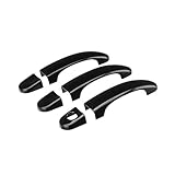 Xiciki 6 PCS Front and Rear Car Exterior Door Handle Cover, Car Outer Door Handle Cover Accesssories for T5 T6 Transporter Caddy Vans, Gloss Black