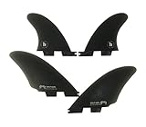 FCS Brand 4 Piece Surfboard-fins Set, High Area Quad Keel Design for Traditional Fish Shapes and Wide Tailed Hybrids - MB Shaper Fin by Matt Biolos - Smoke M, Multi-coloured