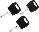 3 Pcs Black Ignition Keys Replacement Key for Case IH Tractor Dozer Backhoe D250 for Case/International Harvester Excavator,Switches