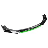 LHZPGC Car Front Bumper Splitter Lip Spoiler For Renault Clio 5,Front Bumper Protector,ABS Deflector Lips,E-Black green