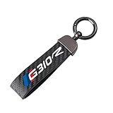 Motorcycle Leather Carbon Fiber Key Rings for BMW G310R G310 R G 310 R 2017-2021 Key Fob Holder Anti-Lost Ring Keyring Lanyard,Black-A