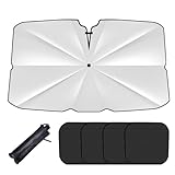 Car Front Window Sunshade with 4 Pcs Side Window Sunshades, Car Windshield Sunshade Umbrella, Foldable Vehicle Windscreen Sun Shade Vehicle Windscreen CoverIceten Blocks UV Ray 140x80 cm