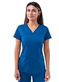 Adar Pro Scrubs for Women - Sweetheart V-Neck Scrub Top - P4210 - Royal Blue - M