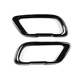 METYOUCAR Stainless Steel Exterior Accessories Exhaust Tailpipe Decoration Frame Cover Trims For X5 G05 X7 G07 2019 2021 M Sport Version Auto Accessories (Black)