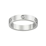 RUIQUAN 18K Gold Silver Rose Plated Love Ring Cubic Zirconia Promise Ring Wedding Band Jewelry Birthday Gifts for Women Teen Girls