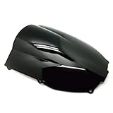 Motorcycle Street Double Bubble Windshield Windscreen For Kawasaki NINJA ZX6R ZX 6R 636 2000 2001 2002 (Black)