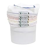 G-LEAF Bubble Bags All Mesh Hash Bags 5 Gallon 5 Bags Herbal Ice Bubble Hash Bag Extractor Kit, Extraction Bags Set with 25 Micron Pressing Screen and Carrying Bag