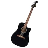 Fender California Debut Redondo Dreadnought with cutaway Acoustic Guitar CE, Spruce Top, Black Pickguard, Black