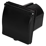 AB Tools 230v Mains 16A Flush Inlet Socket Black Caravan Motorhome Trailer Hook Up