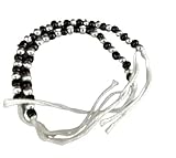 Hijet Black And Silver Bead Thread Bracelet EvilEye Protection For New Born Babies Traditional Bangles For Baby Girl Or Baby Boy.